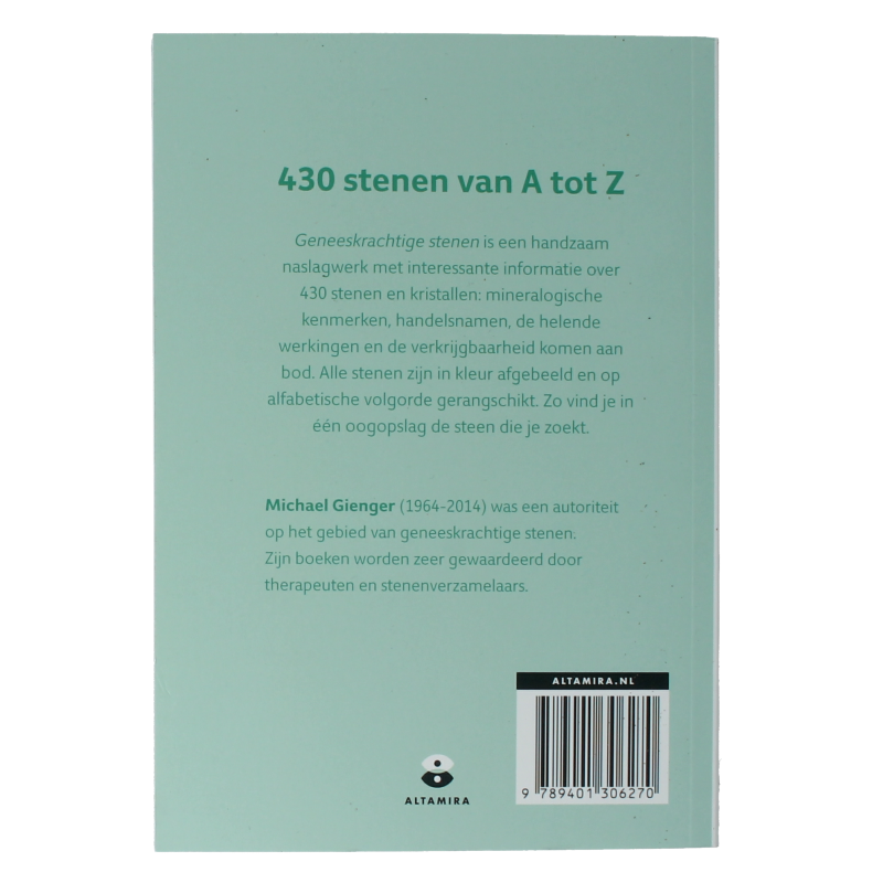 Gottmer Geneeskrachtige stenen book cover with colorful gemstone illustrations and title in bold text.
