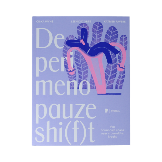 Physalis Boek De Perimenopauze shi(f)t 1.00 boek cover with title and author details, natural lighting, and a clean background.
