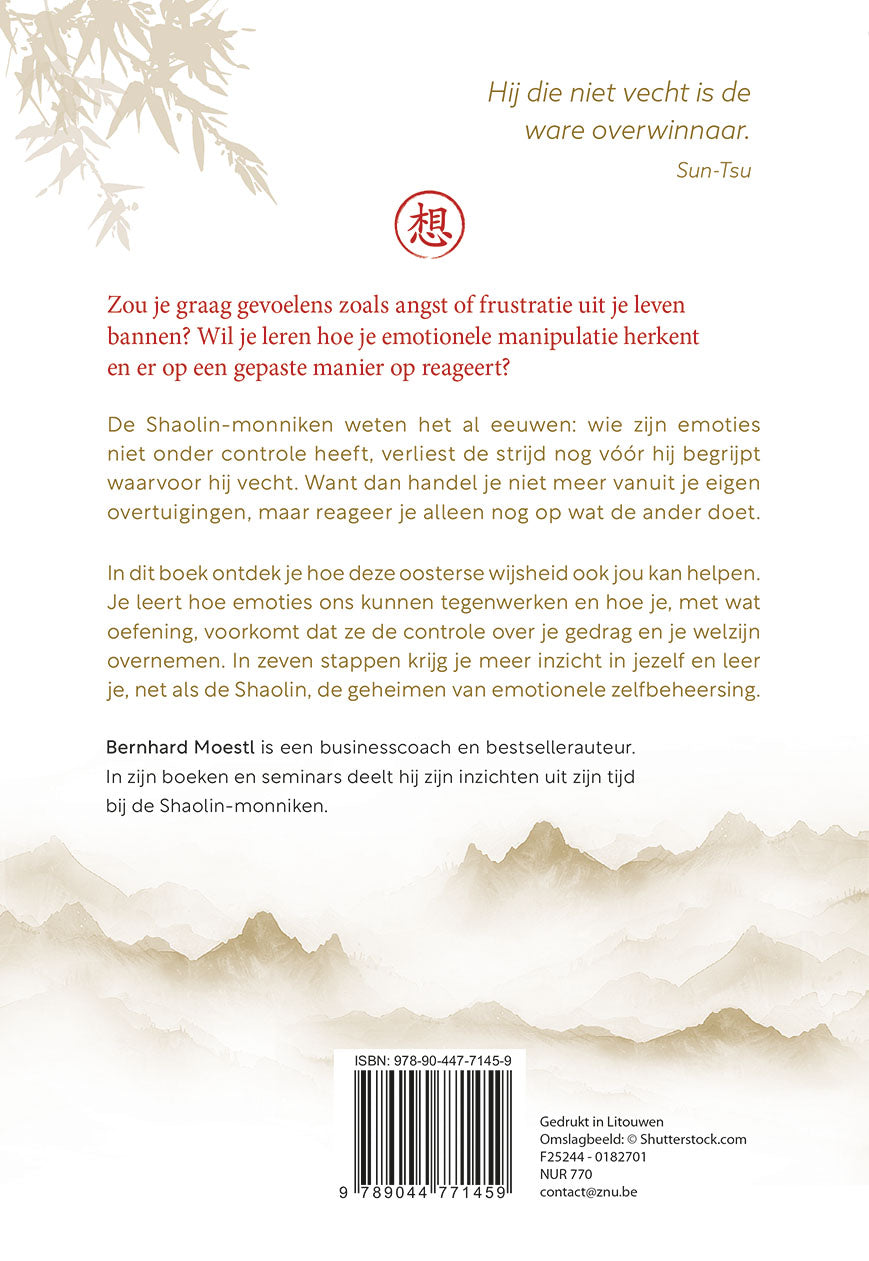 Deltas Denken als een Shaolin boek cover by Deltas, featuring a minimalist design and title text on the front.