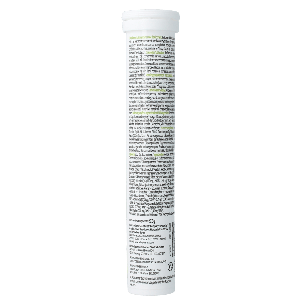 Arkovital Voedingssupplementen en Kruidenpreparaten 24.00 Bruistabletten Arkovital Hydratium Citroen 24.00 Bruistabletten