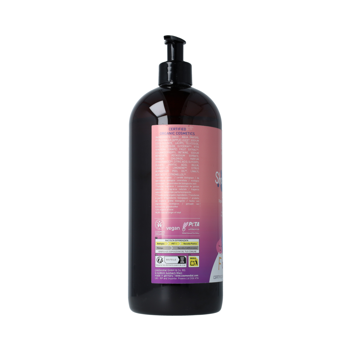 Benecos Natural Beauty Garden Pleasure shower gel in a large 950ml bottle, natural hair care product for family use.