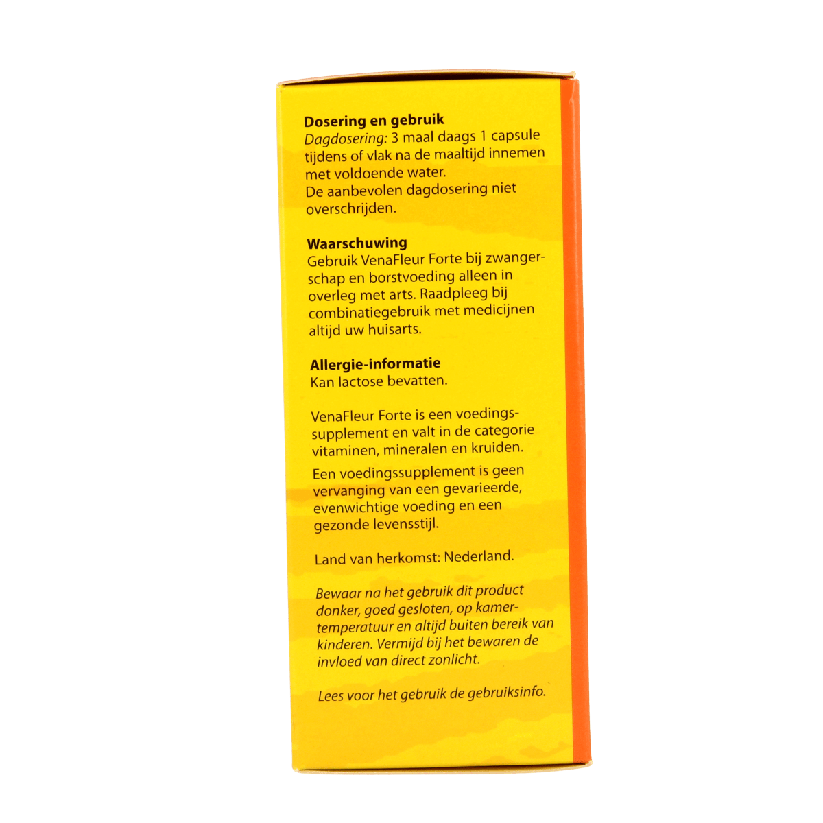 Botanical supplement Bloem Venafleur Extra capsules, herbal preparation with 100 capsules in a blister pack.