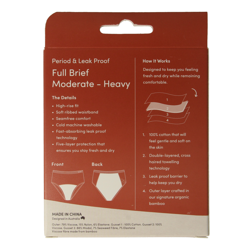 Black Boody menstruation underwear in XL size, showing the comfortable, seamless design of this men's underwear product.