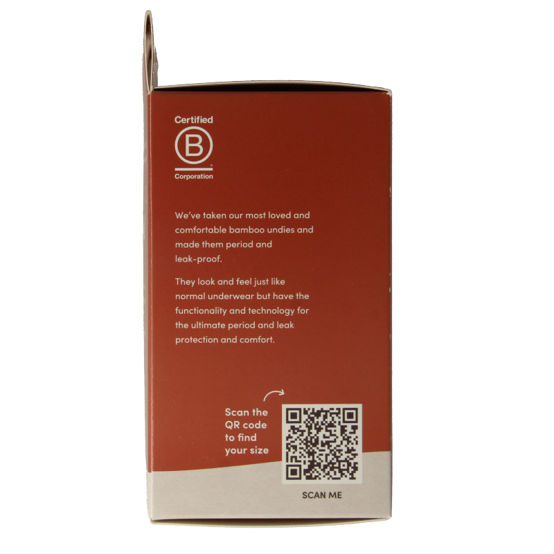 Black Boody menstruation underwear in XL size, showing the comfortable, seamless design of the men's absorbent underwear.