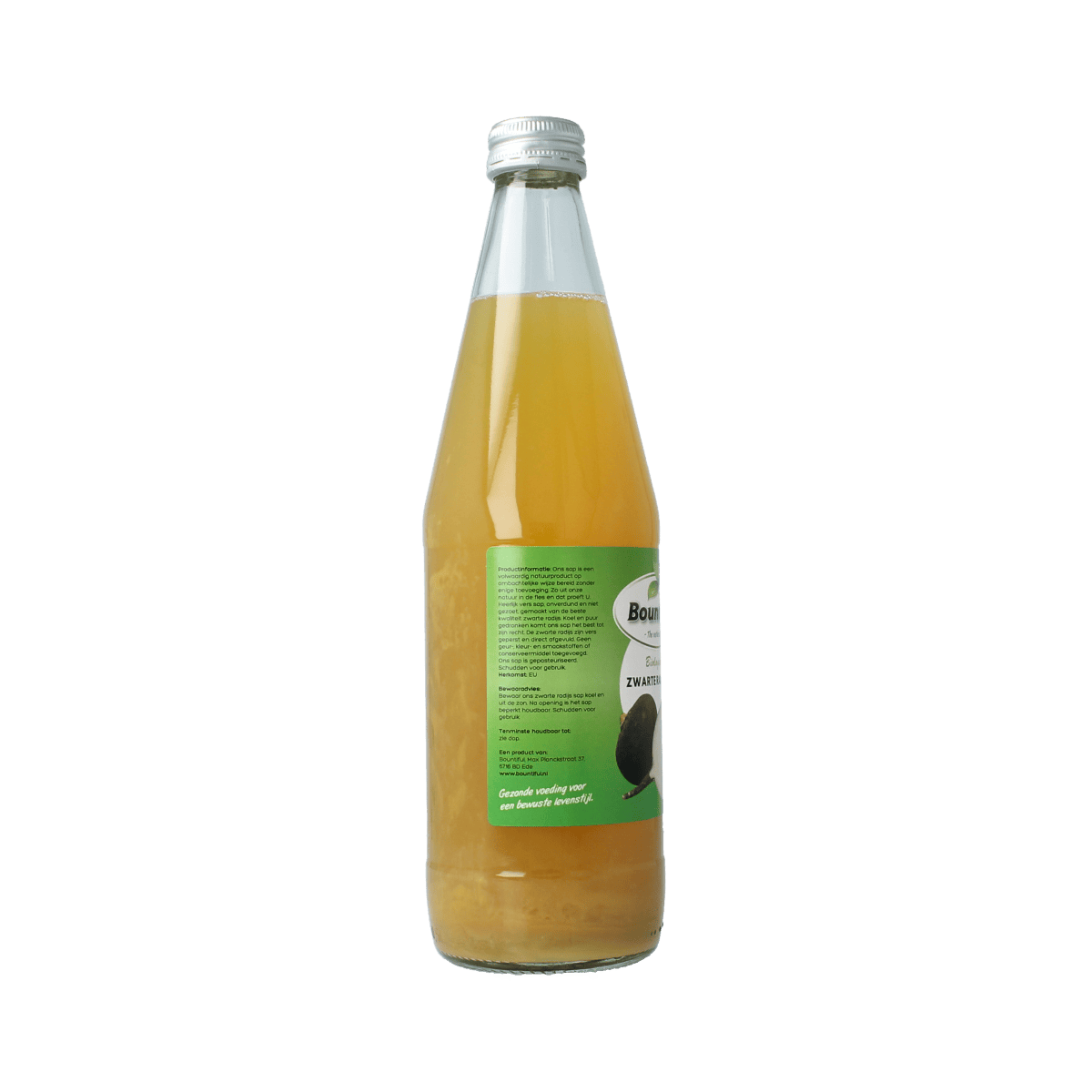 Bountiful organic black radish juice in 500ml bottle, natural root vegetable drink from Bountiful Dranken en Sappen collection.