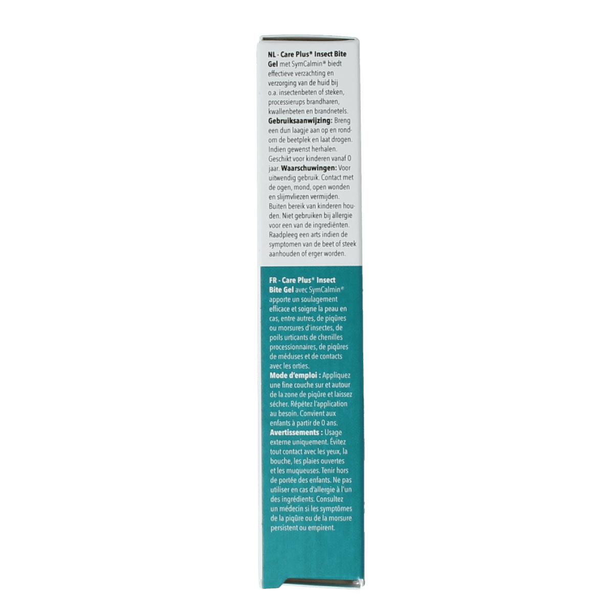 Care Plus Insect Bite Gel 20ml, soothing gel for insect bites and stings, in a clear tube with a white cap.