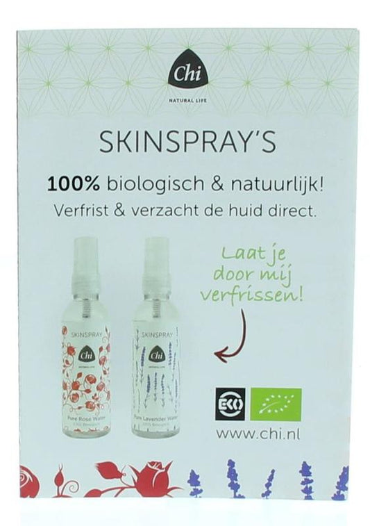 Chi Skinspray Pure Flyer B2C folder with one pack of Chi-branded skin spray flyers, displayed on a clean white background.