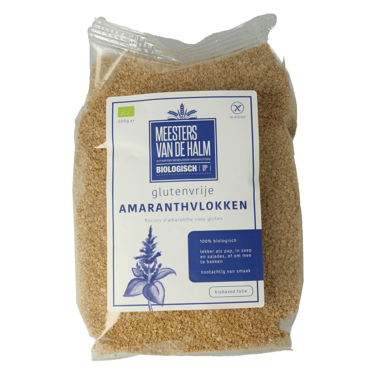 De Halm Ontbijtgranen 500.00 Gram De Halm Amaranthvlokken bio 500.00 Gram