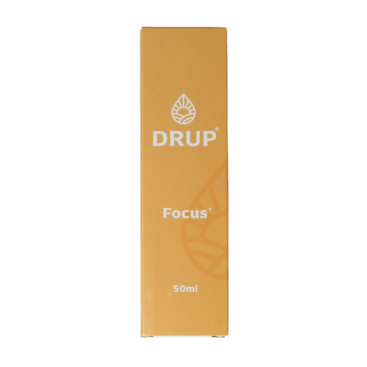 DRUP Kruiden paddenstoelextract focus bottle, herbal supplement in a 50ml container with a white label and green cap