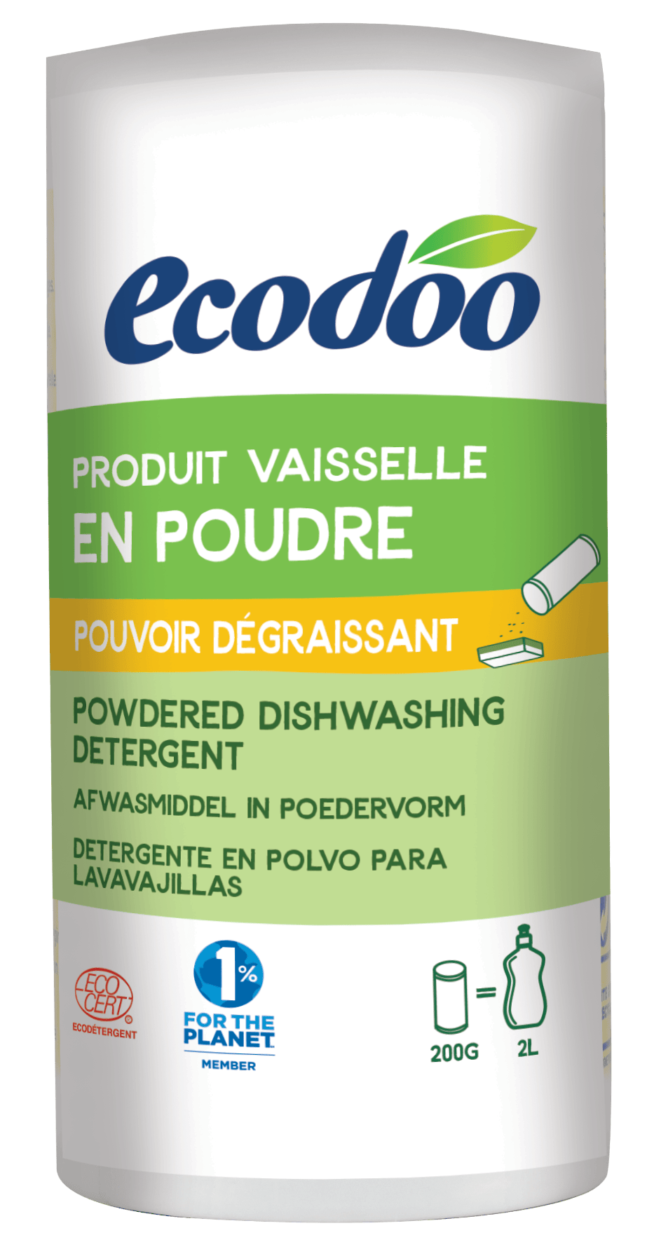 Ecodoo Afwasmiddelen 200.00 Gram Ecodoo Afwasmiddel in poedervorm eco 200.00 Gram