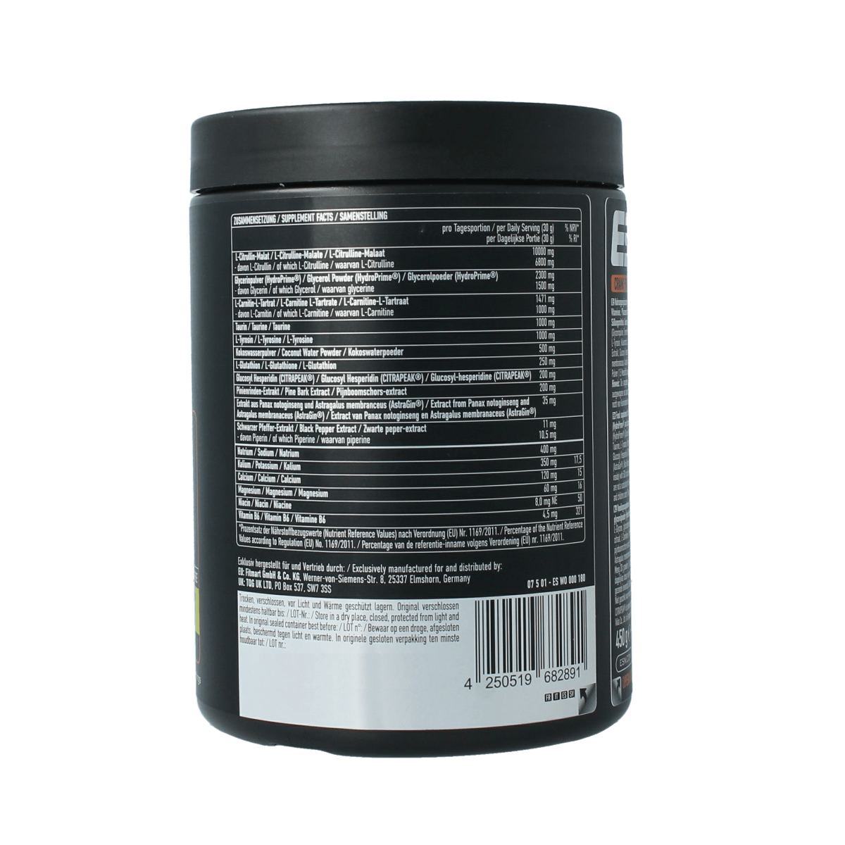 ESN Crank Pump Pro 2.0 electric lemon amino acids container showing the product label and packaging.