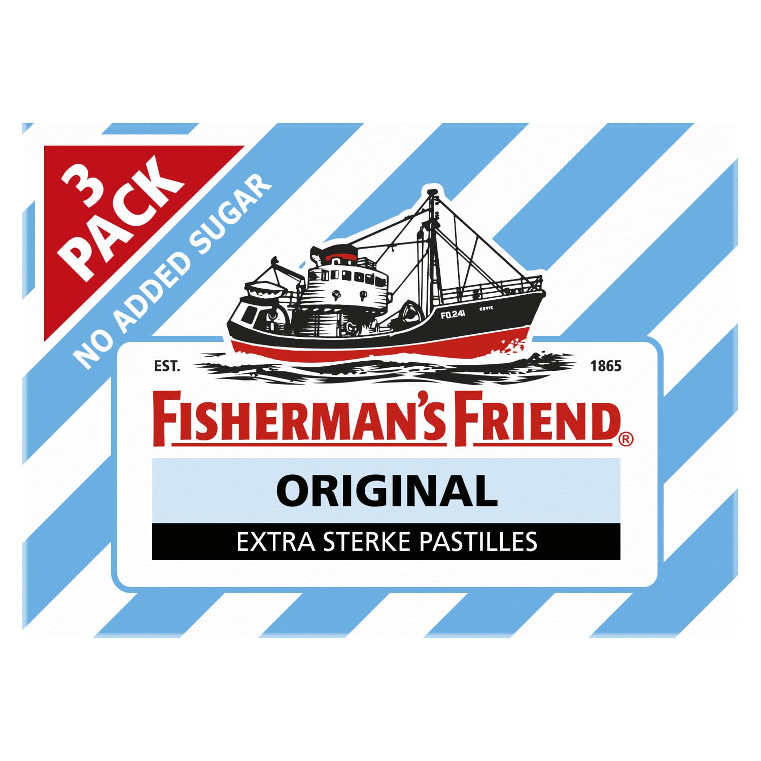 Fisherman's Friend Snoepgoed 25.00 Gram Fisherman's Friend Original suikervrij 3-pack 25.00 Gram