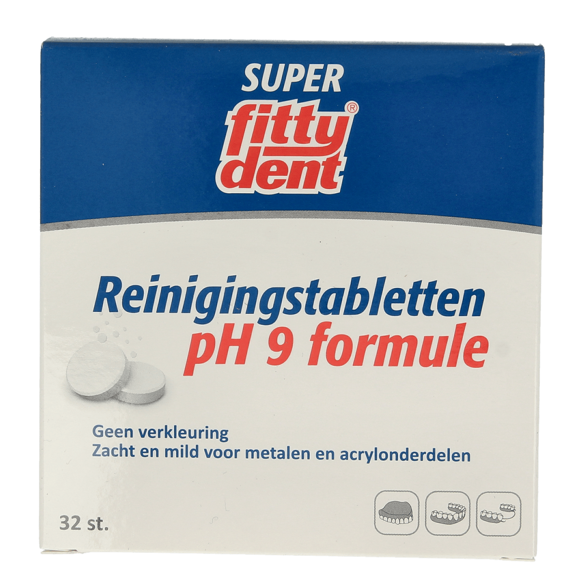 Fittydent Protheses 32.00 Stuks Fittydent Gebitsreinigingstabletten 32.00 Stuks