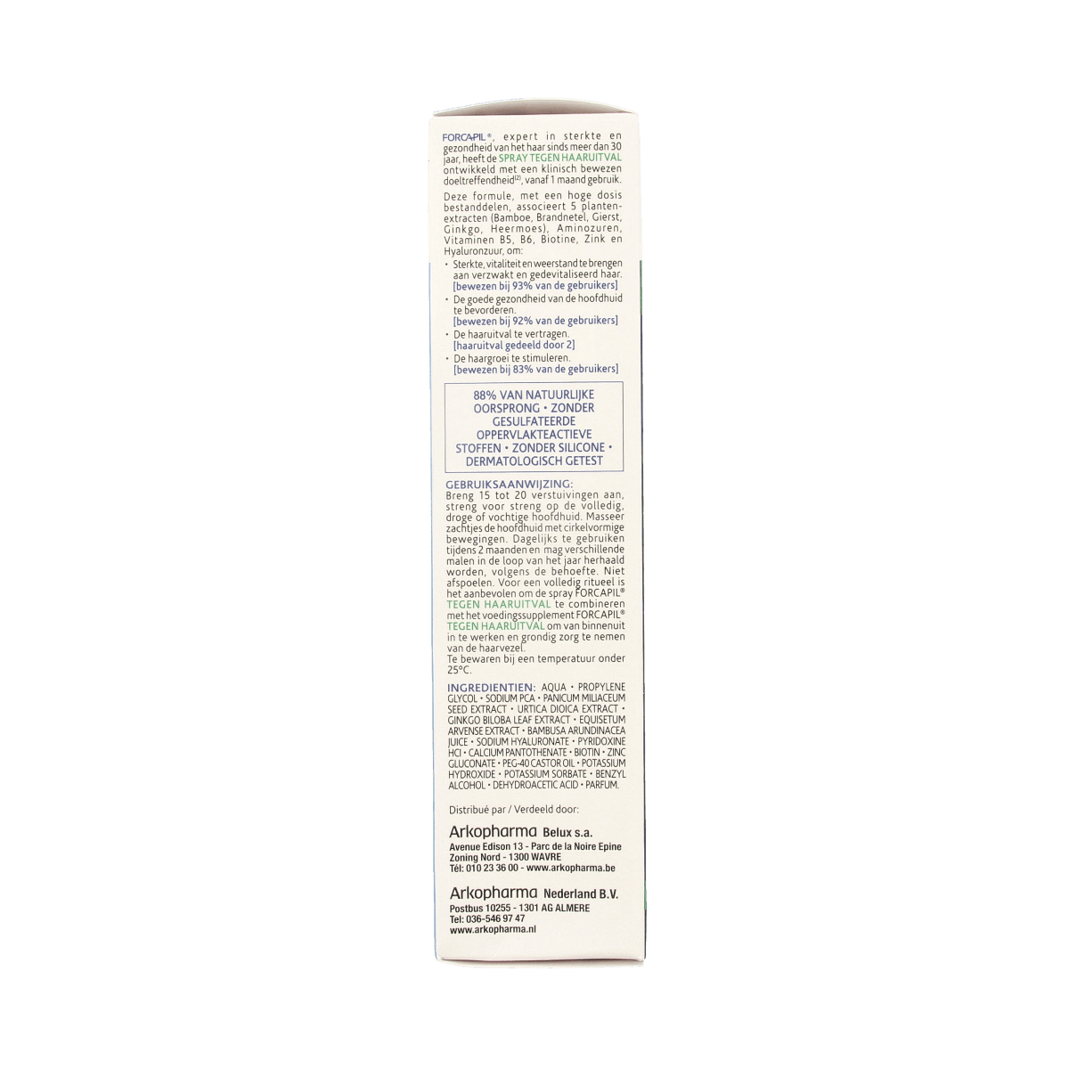 Forcapil Haarverzorging 125.00 Milliliter Forcapil Tegen haaruitval spray 125.00 Milliliter