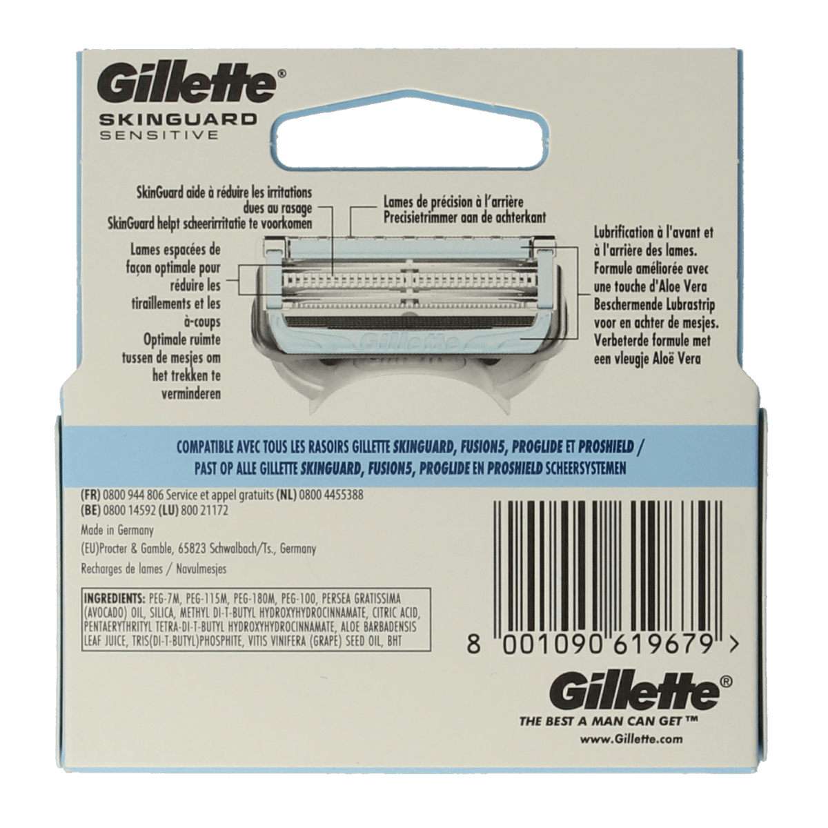 Gillette Scheerinstrumenten 4.00 Stuks Gillette Skinguard aloe vera mesjes regular 4.00 Stuks