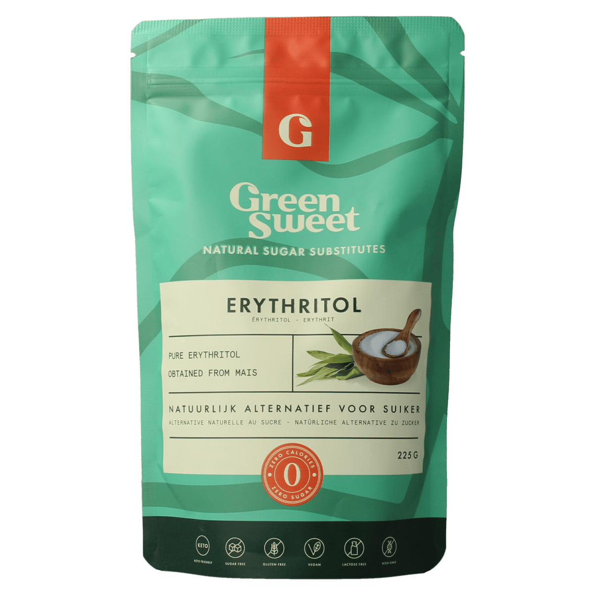 Green Sweet Suikers en Zoetstoffen 225.00 Gram Green Sweet Erythritol 225.00 Gram