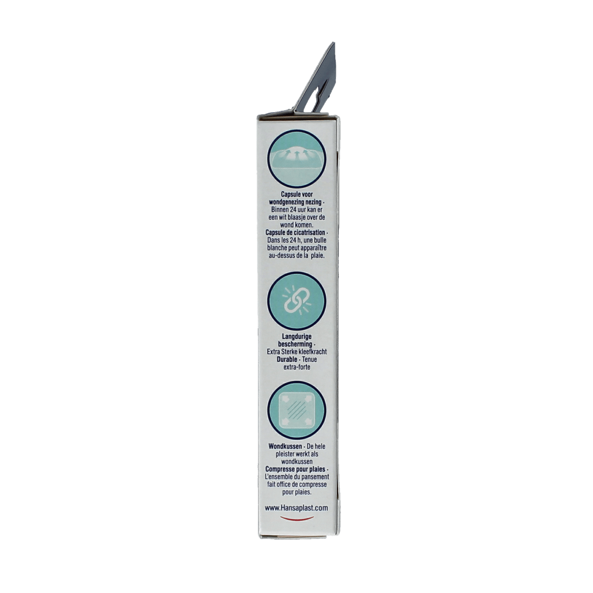 Hansaplast Second Skin Protection Hydrocolloid Plasters, pack of 10, designed for wound care and skin protection.