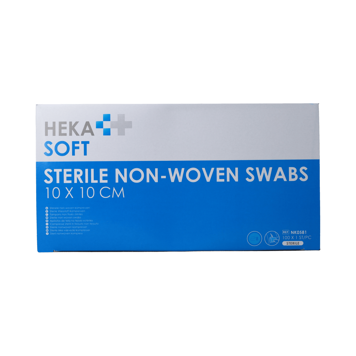 Heka Soft Gazen en Kompressen 100.00 Stuks Heka Soft Non-woven kompres 10 x 10cm 100.00 Stuks