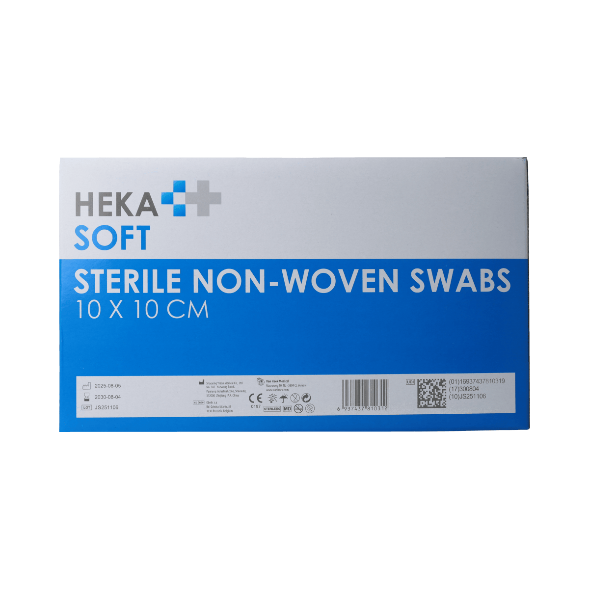 Heka Soft Gazen en Kompressen 100.00 Stuks Heka Soft Non-woven kompres 10 x 10cm 100.00 Stuks