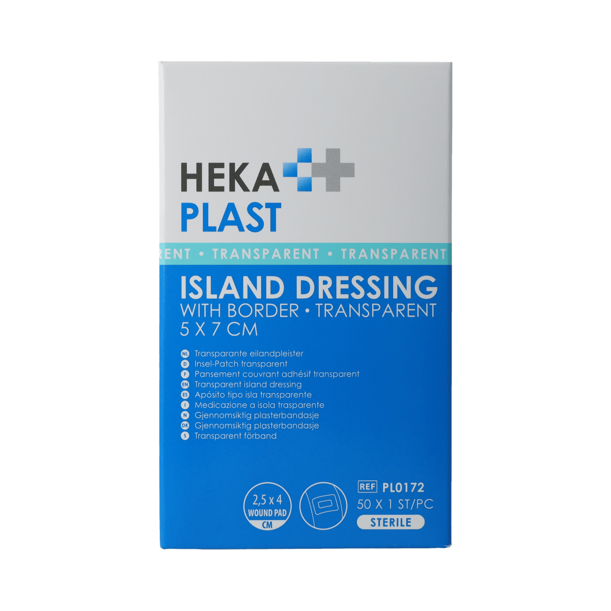 Hekaplast Pleisters en Tape 50.00 Stuks Hekaplast Border 5cm x 7cm transparant 50.00 Stuks