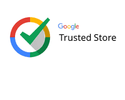 Google Trusted Store logo on a white background, featuring a multicolor circular icon with a green checkmark and the text 'Google Trusted Store'.