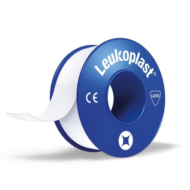 Leukoplast washable adhesive bandages, 5m x 1.25cm, in a pack of 1, durable waterproof medical tape for wound care.