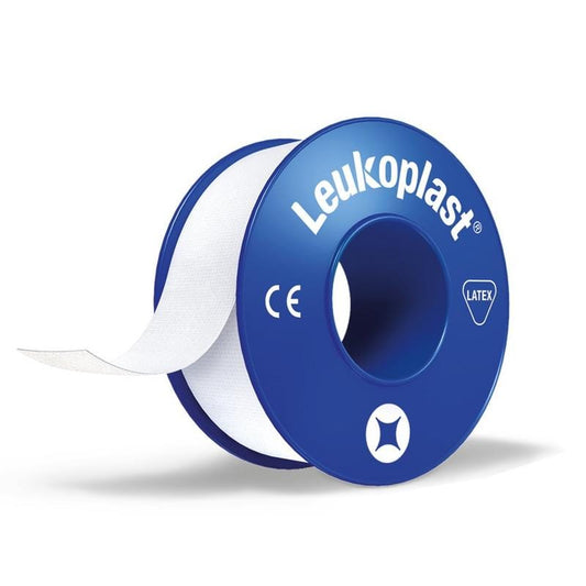 Leukoplast washable adhesive bandages 5m x 2.5cm, pack of 1, waterproof medical tape for wound care.