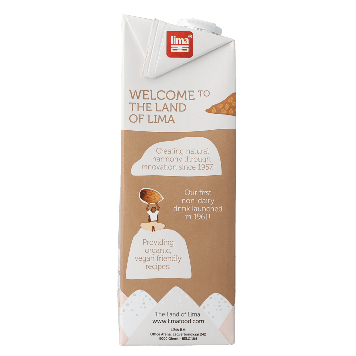 Lima Pur almond drink bio in a 1-liter carton, natural almond beverage from Lima in the Dranken en Sappen category.