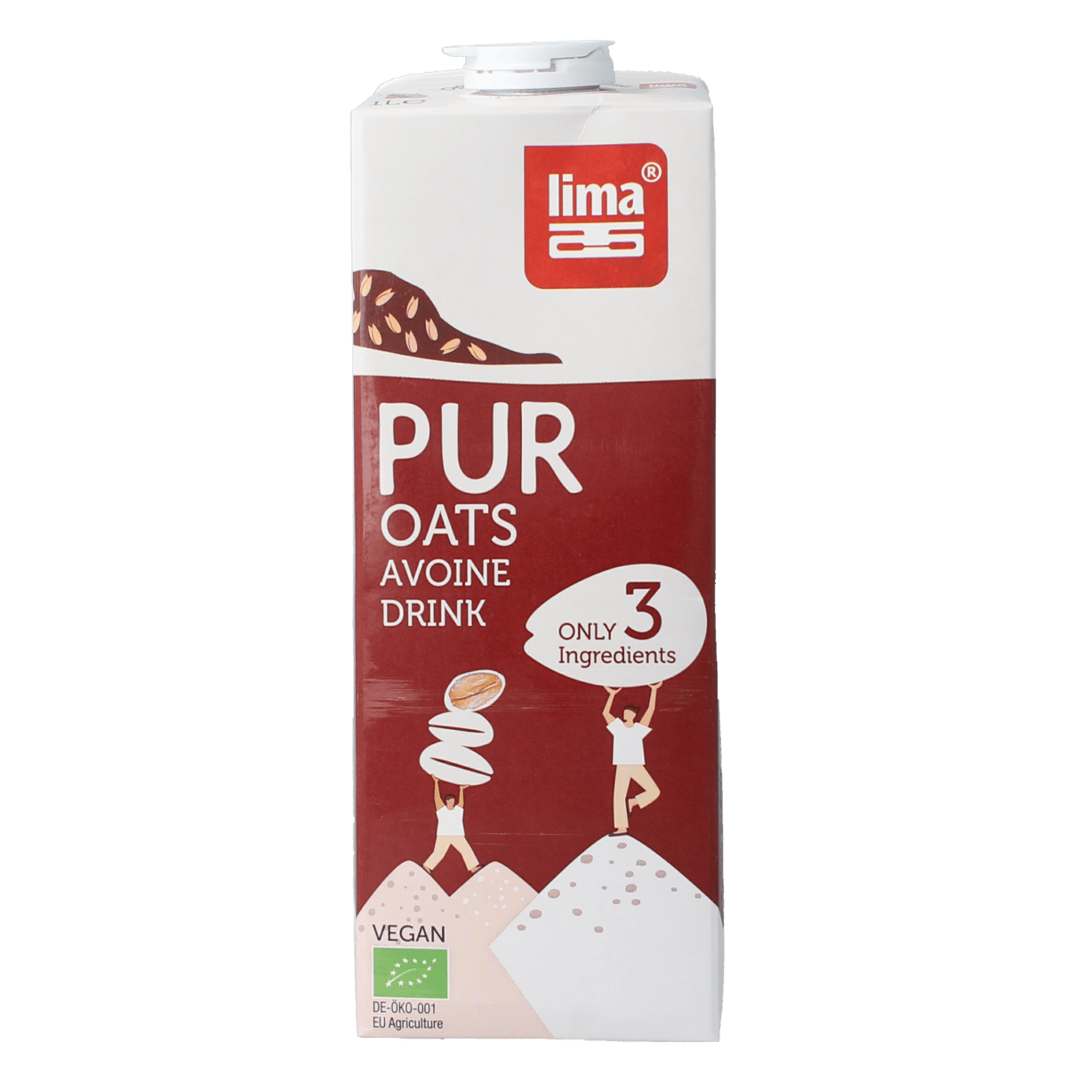 Lima Pur bio oat drink in 1-liter carton, natural plant-based beverage from the Dranken en Sappen category.