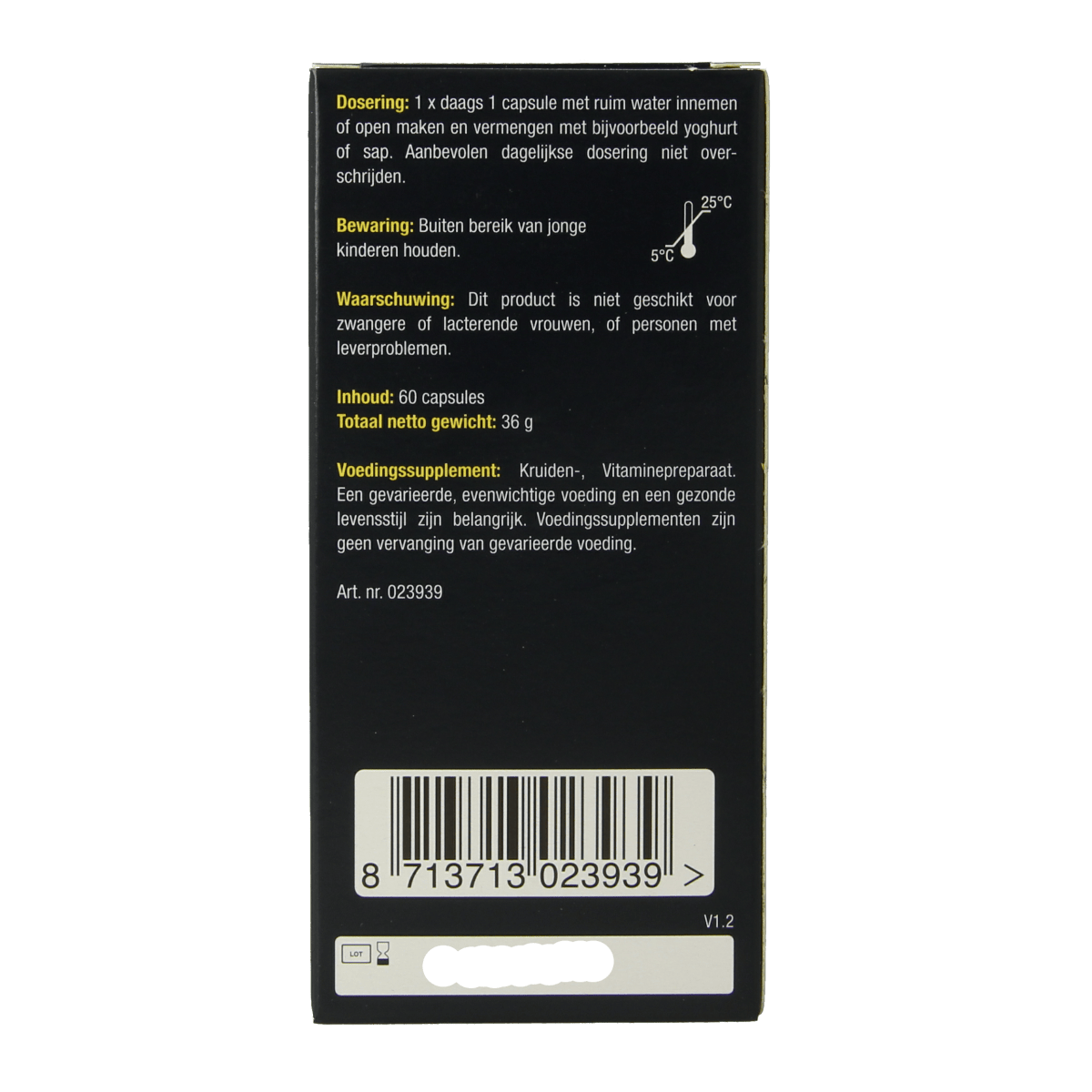 Lucovitaal Urilady herbal capsules, 60 count, natural supplement for urinary health in a clear bottle with capsules visible inside.