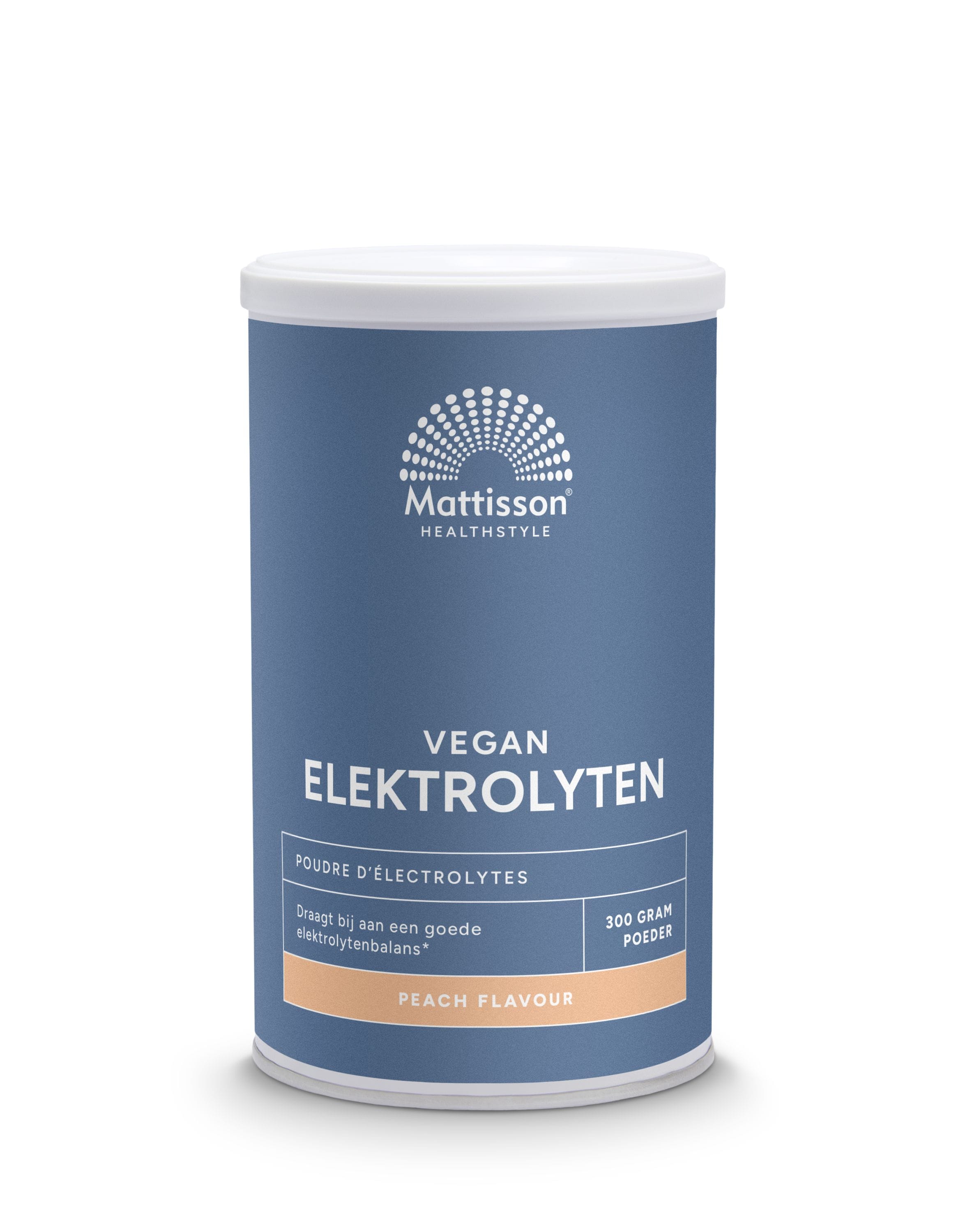 Mattisson Raw en Superfoods 300.00 Gram Mattisson Elektrolyten poeder perzik 300.00 Gram