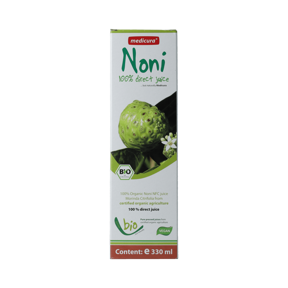 Medicura Dranken en Sappen 330.00 Milliliter Medicura Noni 100% sap bio 330.00 Milliliter