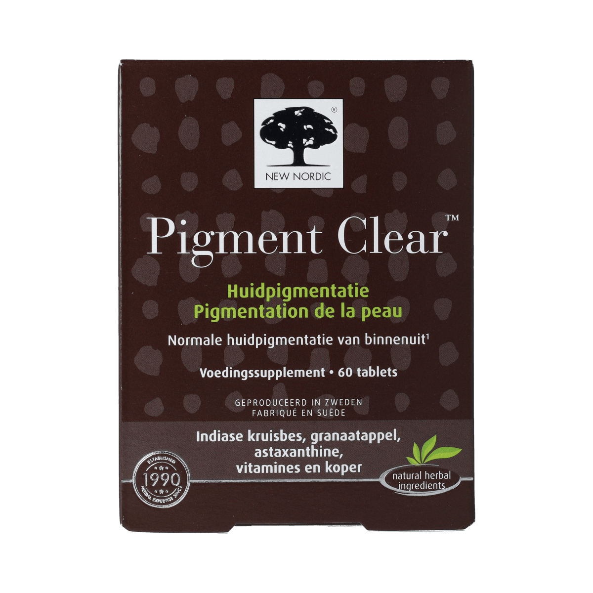 New Nordic Kruidenpreparaten 60.00 Tabletten New Nordic Pigment clear skin care  60.00 Tabletten