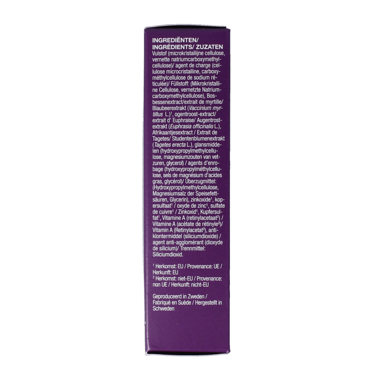 New Nordic Blueberry Eyebright dietary supplement tablets in a bottle, natural herbal health product for eye support.