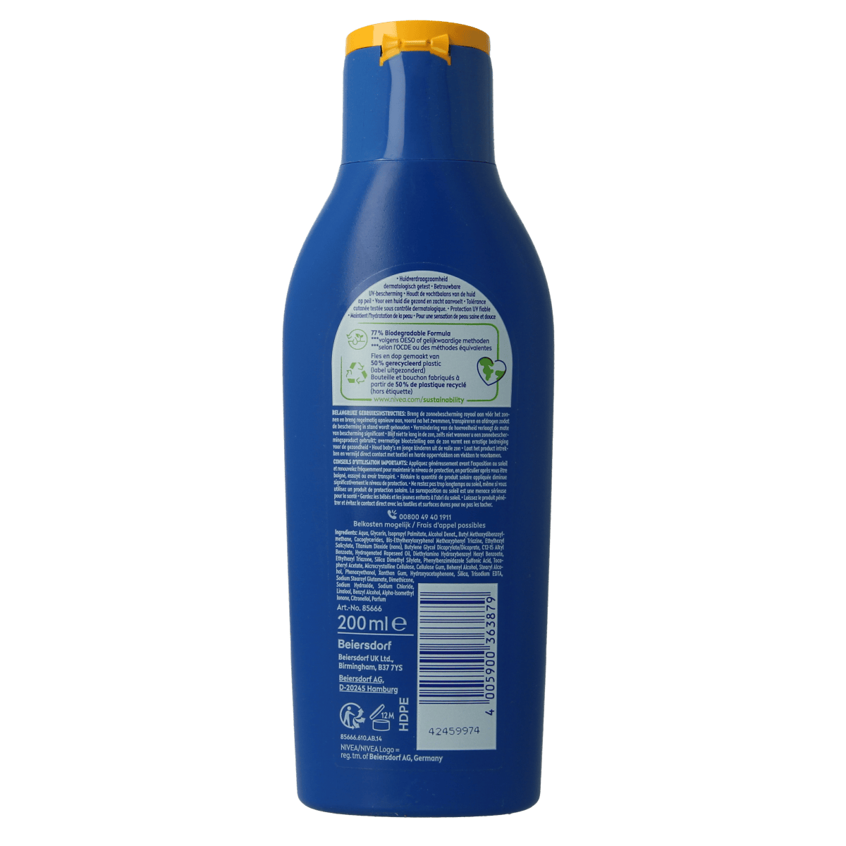 Nivea Zonnen 200.00 Milliliter Nivea Sun protect & hydrate zonnemelk SPF50 200.00 Milliliter