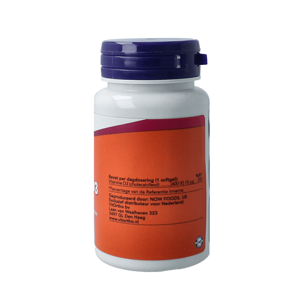 NOW Vitamin D3 400IU softgels, 180-count, dietary supplement for bone and immune health