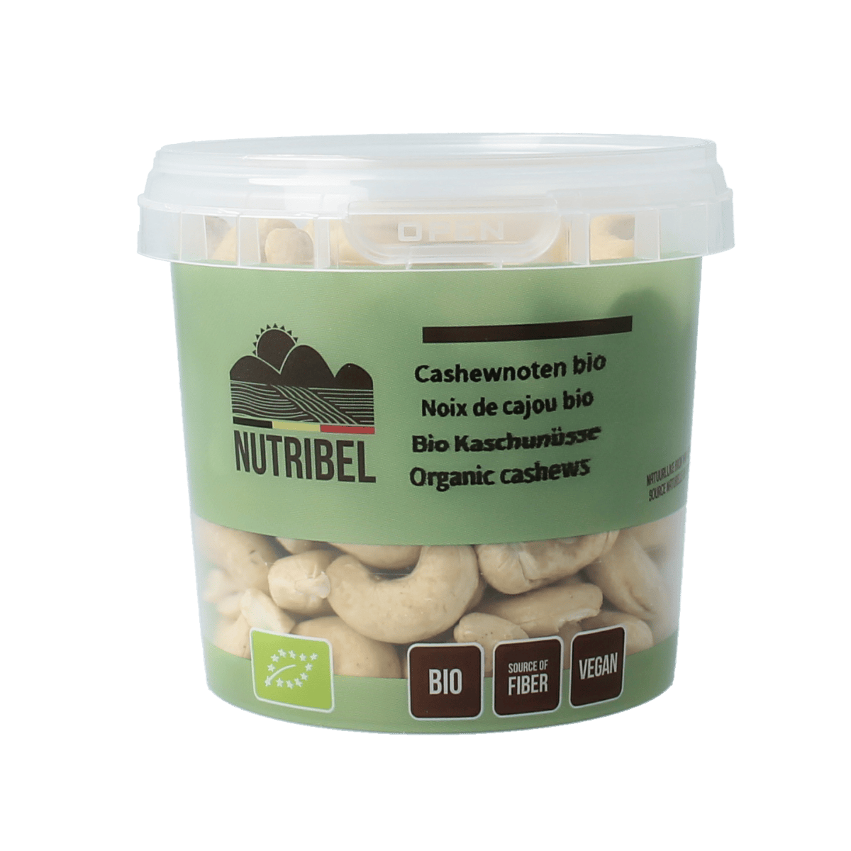 Nutribel Snacks en Tussendoortjes 200.00 Gram Nutribel Op=Op Cashews bio 200.00 Gram