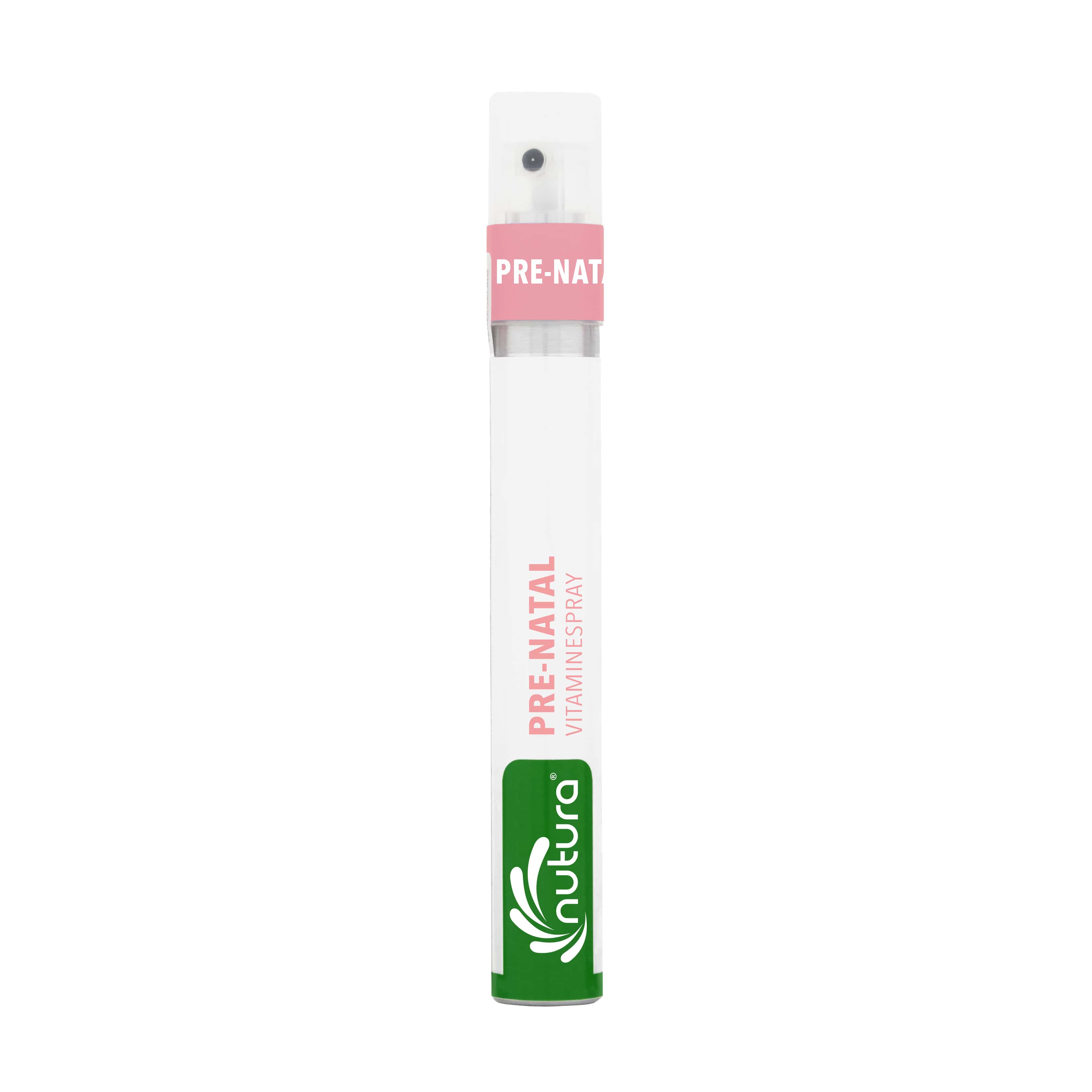 Nutura Vitaminesprays Prenatal vitaminespray in 14.40 ml bottle, natural vitamin supplement for pregnancy health.