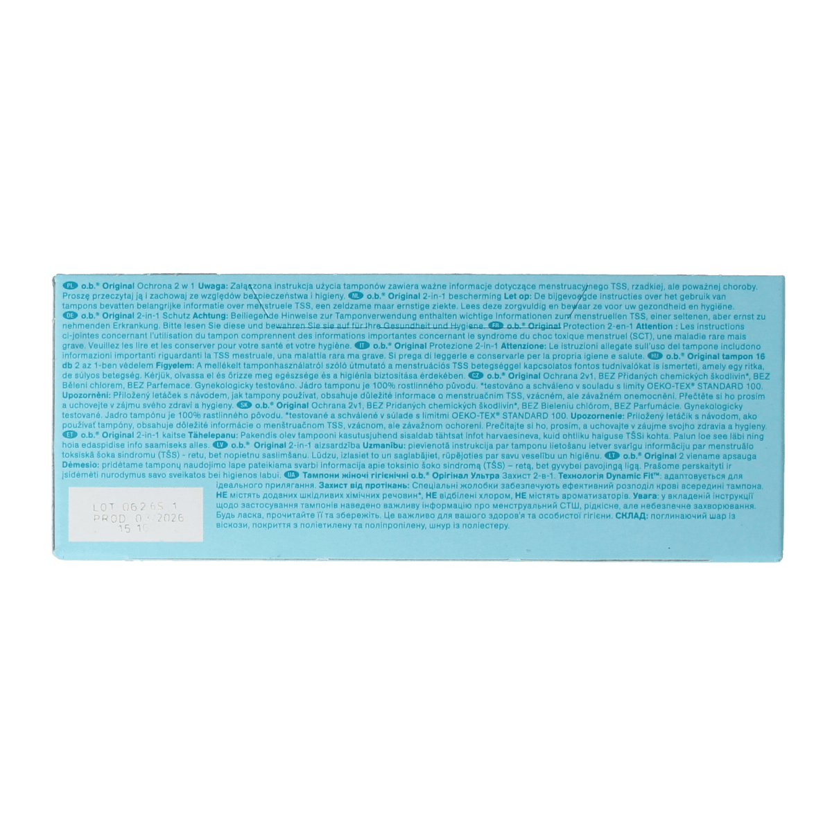 OB Damesverband en Tampons 16.00 Stuks OB Tampons original dynamic fit ultra 16.00 Stuks