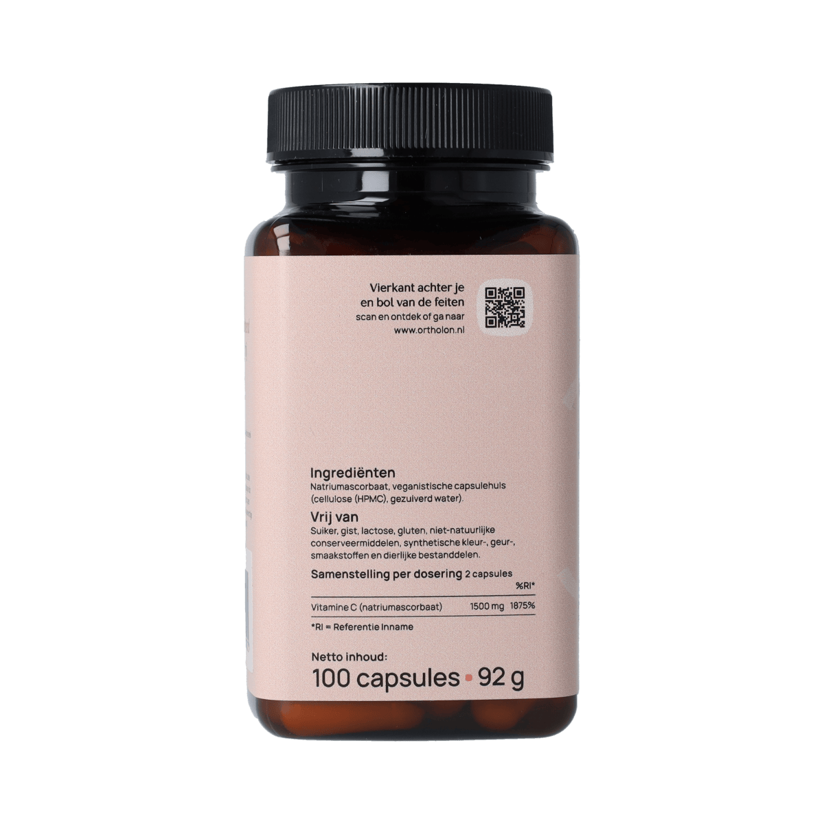 Ortholon Vitamine Enkel 100.00 Capsules Ortholon Vitamine C Zuurvrij 100.00 Capsules