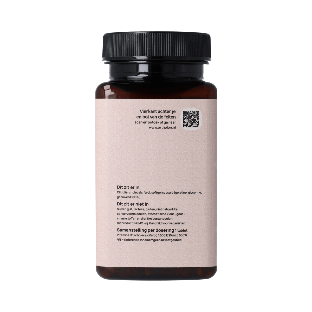 Ortholon Vitamin D3 softgels, 25mcg, 300 count, dietary supplement bottle with softgel capsules for immune support