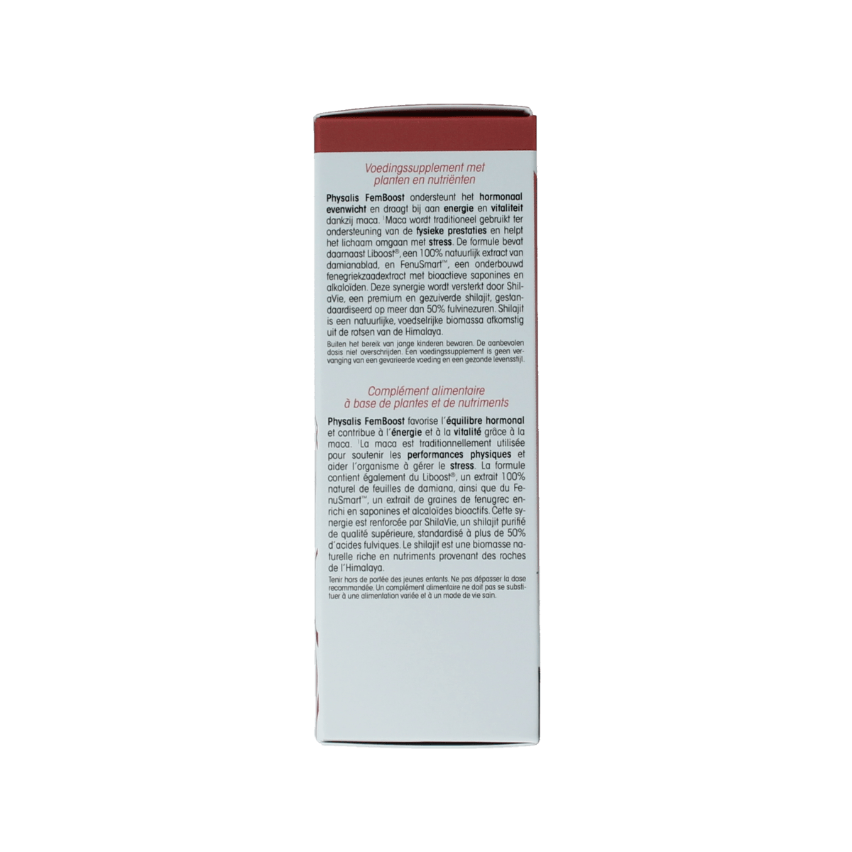 Physalis FemBoost dietary supplement tablets in a bottle, natural herbal supplement for women by Physalis.