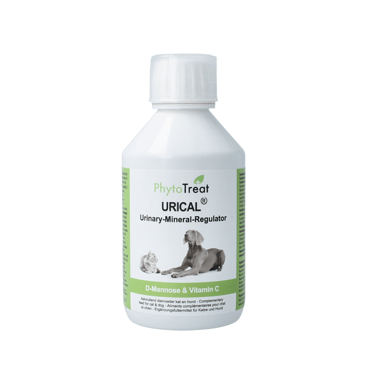PhytoTreat Urical dietary supplement for pets in 250ml bottle, natural pet health support supplement from PhytoTreat.