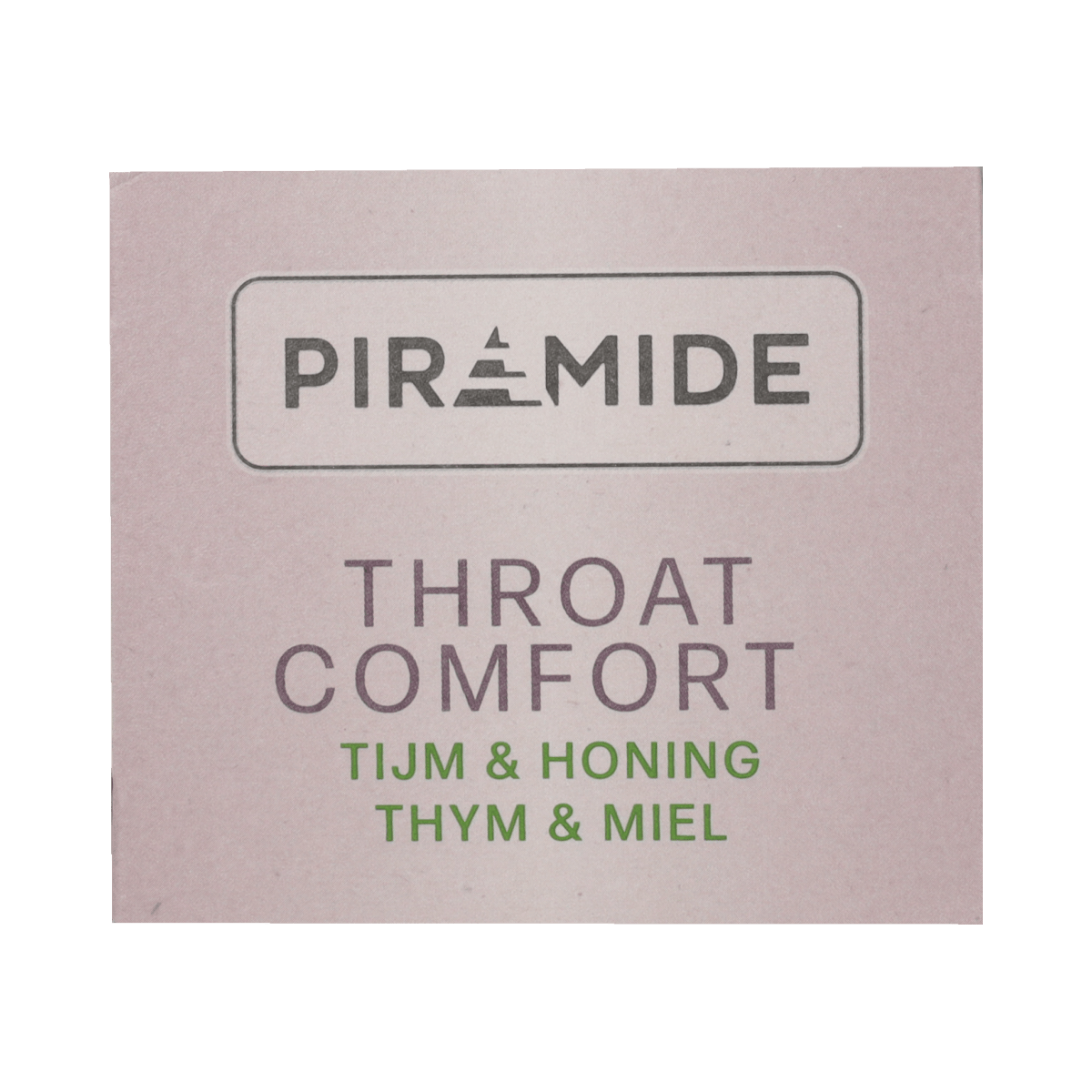 Piramide Throat Comfort herbal lozenges in a box, natural throat soothing remedy, 20 pieces.