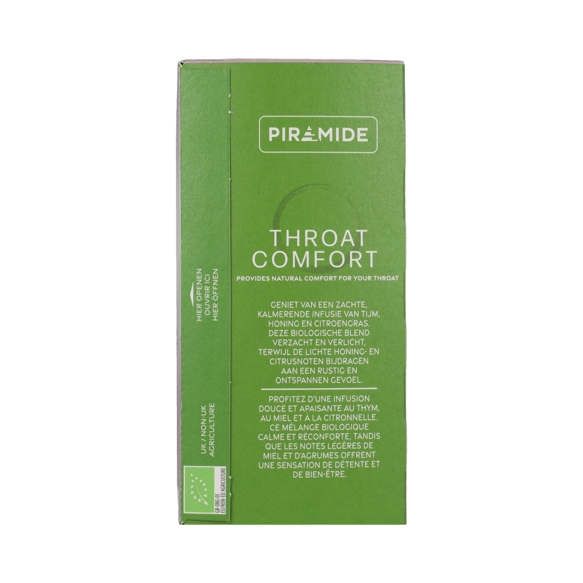Piramide Throat Comfort lozenges in a box, herbal throat relief, 20 pieces, natural soothing remedy by Piramide.