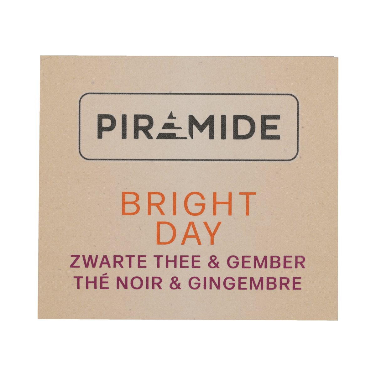 Piramide Bright Day coffee and tea pyramid teabags, 20-pack, individual bags with pyramid-shaped infusers for brewing.