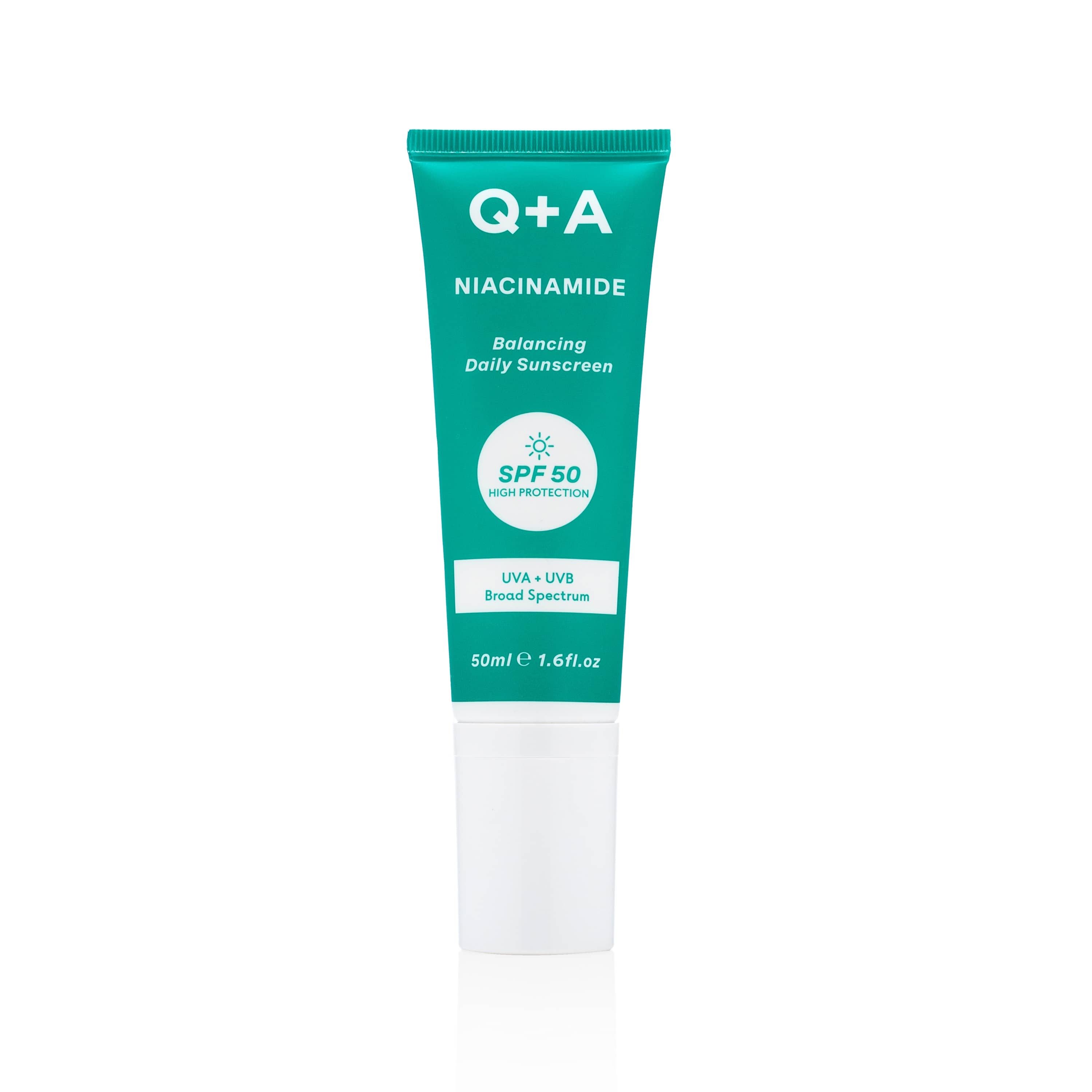 Q+A Zonnen 50.00 Milliliter Q+A Niacinamide Face Cream SPF50 50.00 Milliliter
