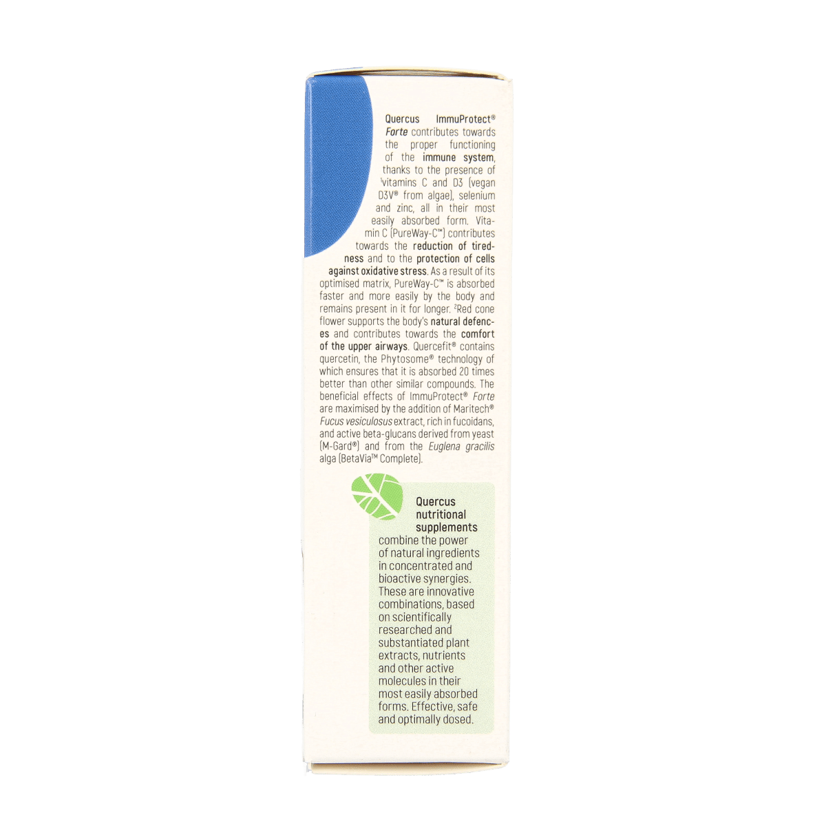 Quercus Immuprotect Forte herbal supplement tablets in a bottle, designed to support immune health and overall wellness.