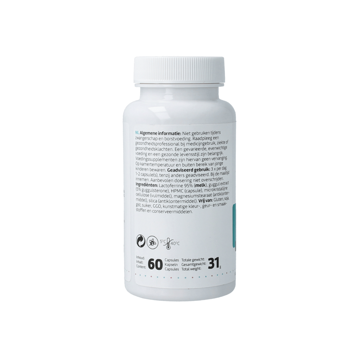 RPSH Sana Intest Lactoferrine Guggul herbal capsules, natural supplement for digestive health, 60 capsules.