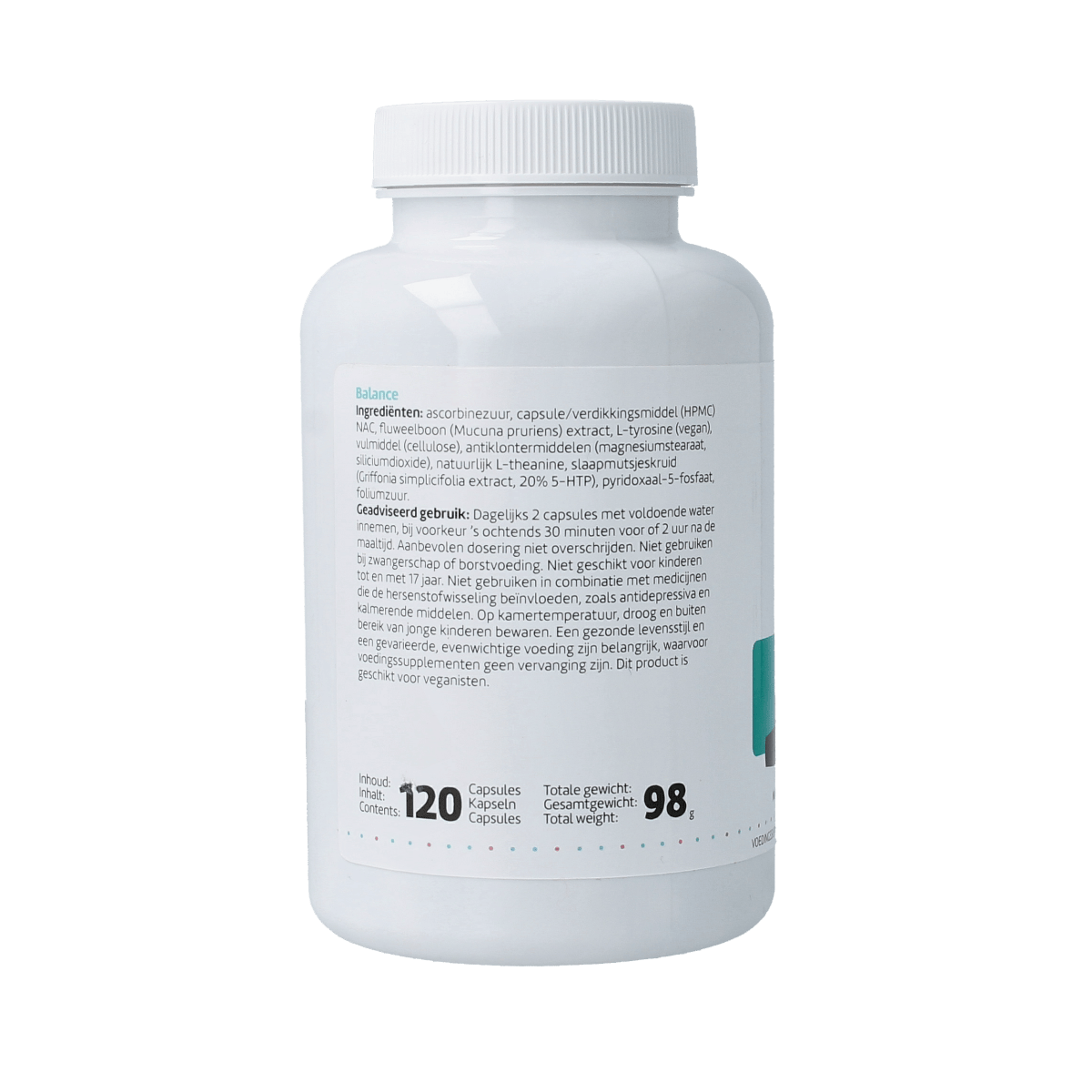 RPSH Sana Neuro Balance multivitamin capsules, dietary supplement with 120 capsules for supporting neurological health.